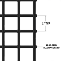 63-040-BK MODULAR SOLUTIONS MESH<br>1" X 3' X 7' 7", BLACK